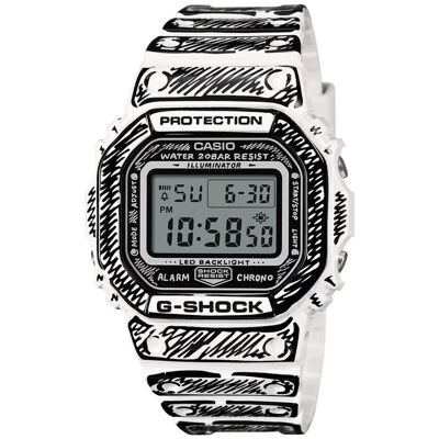 G-Shock Herren-Digitalarmbanduhr Weiß DW-5600JV-7ER - CASIO G-Shock Herren-Digitalarmbanduhr Weiß DW-5600JV-7ER - CASIO
