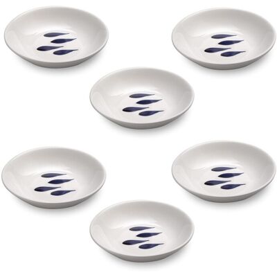 Suppenteller mit Blauem Fischdekor 6 Teiliges Set - Zafferano Suppenteller mit Blauem Fischdekor 6 Teiliges Set - Zafferano
