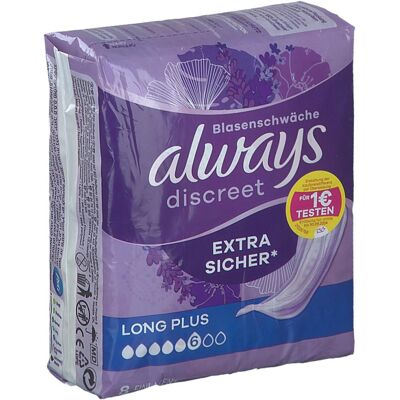 Always discreet Inkontinenz Binden long plus 8stk Always discreet Inkontinenz Binden long plus 8stk