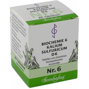 Bombastus Biochemie 6 Kalium sulfuricum D6 Tabletten 80stk Bombastus Biochemie 6 Kalium sulfuricum D6 Tabletten 80stk
