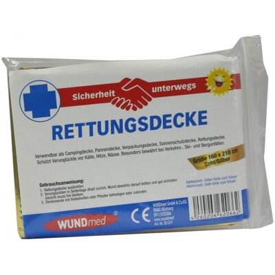 Rettungsdecke 160x210 cm Gold/silber 1stk Rettungsdecke 160x210 cm Gold/silber 1stk