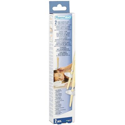 Pharmadoct Ohrenkerzen konisch mit Bienenwachs 2stk Pharmadoct Ohrenkerzen konisch mit Bienenwachs 2stk