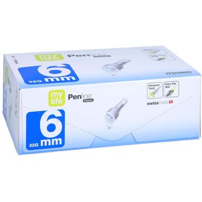 Mylife Penfine Classic Kanülen 6 mm 100stk Mylife Penfine Classic Kanülen 6 mm 100stk