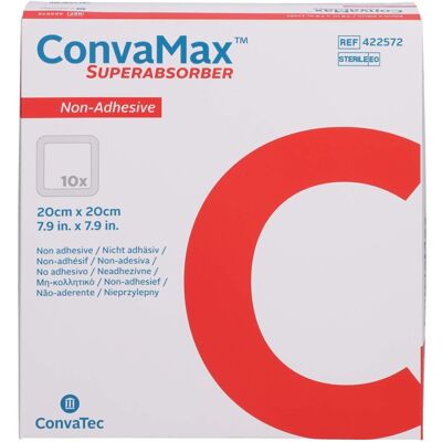 Convamax Superabsorber nicht adhäsiv 20x20 cm 10stk Convamax Superabsorber nicht adhäsiv 20x20 cm 10stk