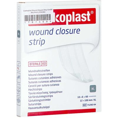 Leukoplast Wound Closure Strip 12x100 Mm Weiß 10X6stk Leukoplast Wound Closure Strip 12x100 Mm Weiß 10X6stk
