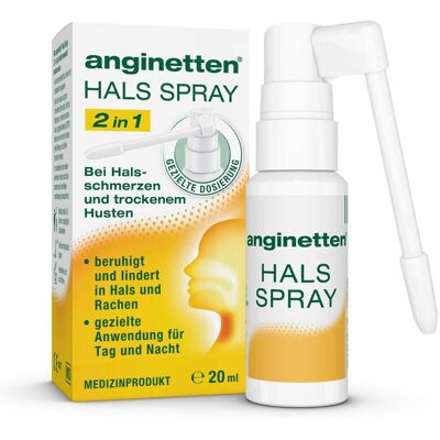 Anginetten Halsspray 2in1 Erwachsenen 20ml Anginetten Halsspray 2in1 Erwachsenen 20ml