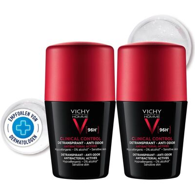 Vichy Homme Clinical Control 96H - 2x50ml Vichy Homme Clinical Control 96H - 2x50ml
