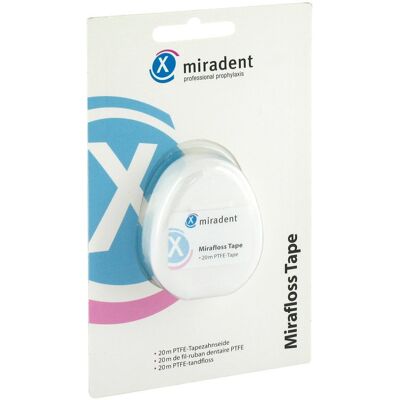 MIRADENT - Mirafloss Tape - teflon-coated - Dental floss MIRADENT - Mirafloss Tape - teflon-coated - Dental floss