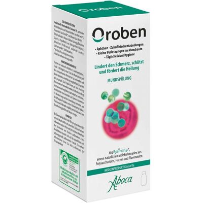Aboca Oroben Mundspülung - Schutz und Heilung bei Aphthen Aboca Oroben Mundspülung - Schutz und Heilung bei Aphthen