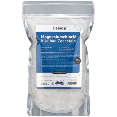 Casida Magnesiumchlorid Zechstein Badesalz - 1kg Casida Magnesiumchlorid Zechstein Badesalz - 1kg