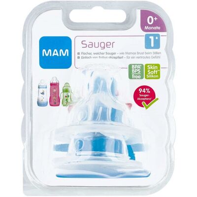 MAM Sauger 2 Stück - Baby Schnuller - Transparent MAM Sauger 2 Stück - Baby Schnuller - Transparent