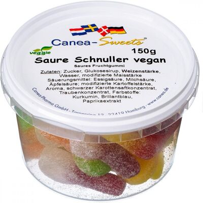 Saure Schnuller vegan Canea-sweets 150g Saure Schnuller vegan Canea-sweets 150g