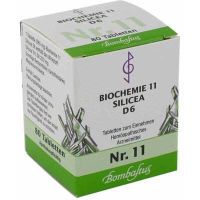 Bombastus Biochemie 11 Silicea D6 Tabletten 80stk Bombastus Biochemie 11 Silicea D6 Tabletten 80stk