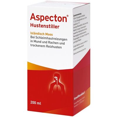 Hermes Arzneimittel GmbH Aspecton Hustenstiller Isländisch Moos Saft - Sirup gegen trockenen Husten Hermes Arzneimittel GmbH Aspecton Hustenstiller Isländisch Moos Saft - Sirup gegen trockenen Husten