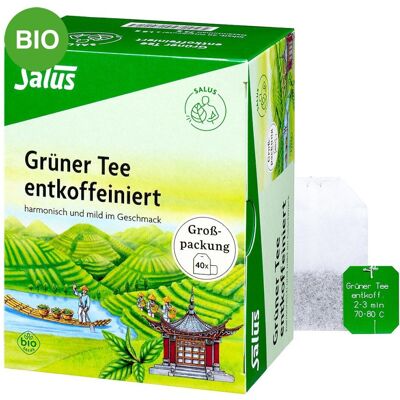 Salus Grüner Tee entkoffeiniert Bio Filterbeutel 40stk Salus Grüner Tee entkoffeiniert Bio Filterbeutel 40stk