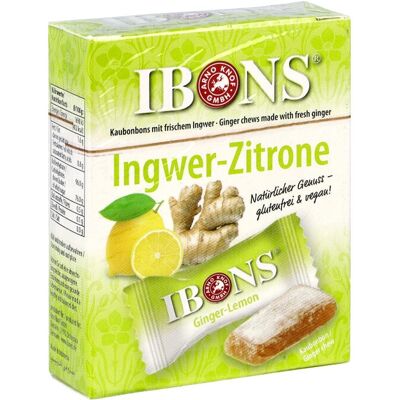 Ibons Ingwer Zitrone Box Kaubonbons 60g Ibons Ingwer Zitrone Box Kaubonbons 60g