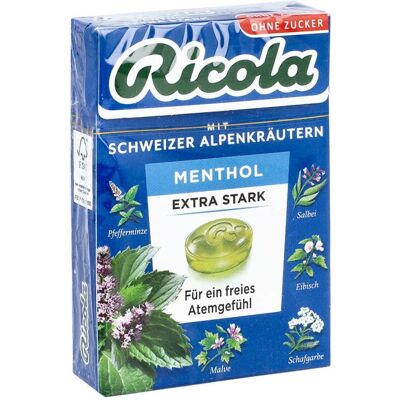 Ricola Menthol Extra Stark Zuckerfreie Bonbons Ricola Menthol Extra Stark Zuckerfreie Bonbons