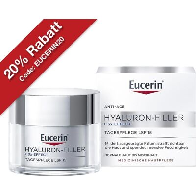 Eucerin Hyaluron-Filler 3x Effect Tag LSF 15 normale-Mischhaut 50ml Eucerin Hyaluron-Filler 3x Effect Tag LSF 15 normale-Mischhaut 50ml