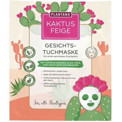 PLANTANA Gesichts-Tuchmaske Kaktusfeige mit Aloe Vera 1stk PLANTANA Gesichts-Tuchmaske Kaktusfeige mit Aloe Vera 1stk