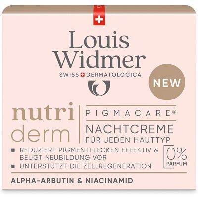 Louis Widmer nutriderm Pigmacare Nachtcreme unparfümiert 50ml Louis Widmer nutriderm Pigmacare Nachtcreme unparfümiert 50ml