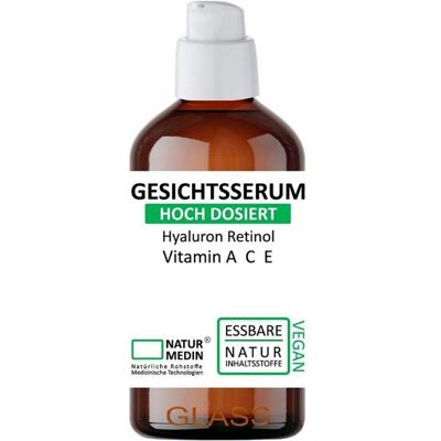 Naturmedin Gesichtsserum Hyaluron Retinol Vitamin A C E Glas 50ml Naturmedin Gesichtsserum Hyaluron Retinol Vitamin A C E Glas 50ml