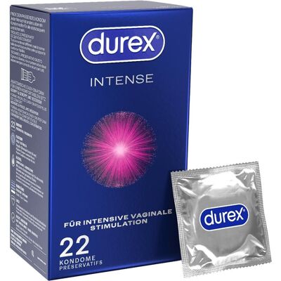 Durex Intense Orgasmic Kondome - 22 Stück - Transparent Durex Intense Orgasmic Kondome - 22 Stück - Transparent