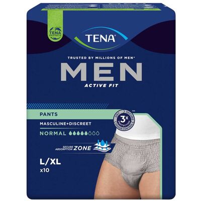 Tena Men Act.fit Inkontinenz Pants Norm.l/xl Grau 10stk Tena Men Act.fit Inkontinenz Pants Norm.l/xl Grau 10stk