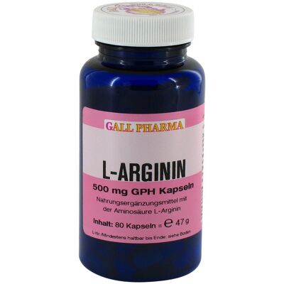 L-arginin 500 mg Gph Kapseln 80stk L-arginin 500 mg Gph Kapseln 80stk