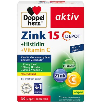 Doppelherz Zink + Histidin + Vitamin C Depot Tabletten 30stk Doppelherz Zink + Histidin + Vitamin C Depot Tabletten 30stk