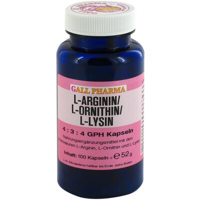 L-arginin/l-ornithin/l-lysin 4:3:4 Gph Kapseln 100stk L-arginin/l-ornithin/l-lysin 4:3:4 Gph Kapseln 100stk