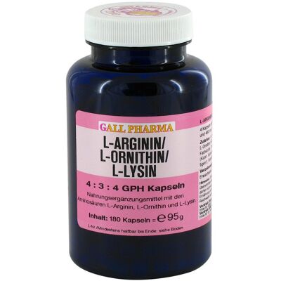 L-arginin/l-ornithin/l-lysin 4:3:4 Gph Kapseln 180stk L-arginin/l-ornithin/l-lysin 4:3:4 Gph Kapseln 180stk