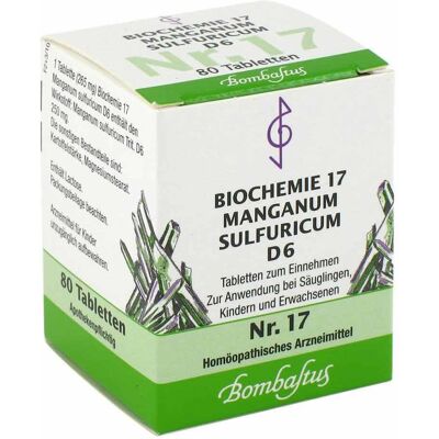 Bombastus Biochemie 17 Manganum sulfuricum D6 Tabletten 80stk Bombastus Biochemie 17 Manganum sulfuricum D6 Tabletten 80stk
