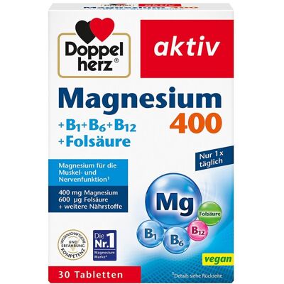 Queisser Pharma GmbH & Co. KG DOPPELHERZ Magnésium 400 mg - Comprimés Queisser Pharma GmbH & Co. KG DOPPELHERZ Magnésium 400 mg - Comprimés