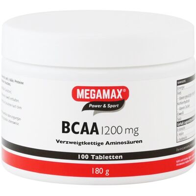 Megamax B.V. BCAA 1200 mg - Nahrungsergänzungsmittel Megamax B.V. BCAA 1200 mg - Nahrungsergänzungsmittel
