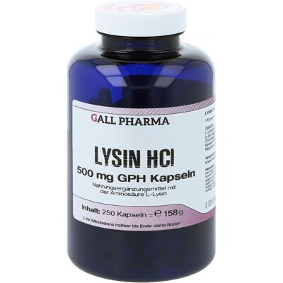 Lysin Hcl 500 mg Gph Kapseln 250stk Lysin Hcl 500 mg Gph Kapseln 250stk