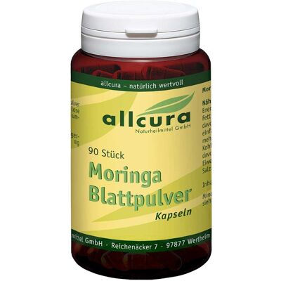 allcura Moringa Blattpulver Kapseln 90stk allcura Moringa Blattpulver Kapseln 90stk