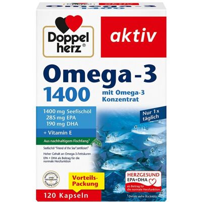Doppelherz Omega-3 1.400 Kapseln - Nahrungsergänzung Doppelherz Omega-3 1.400 Kapseln - Nahrungsergänzung