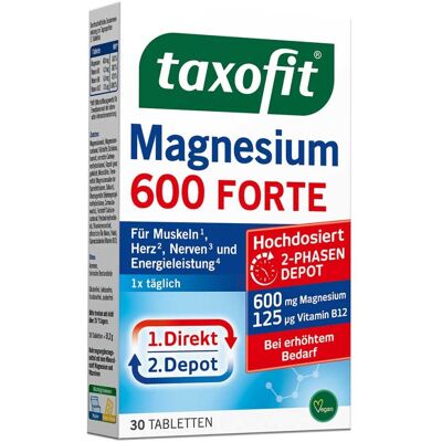 Taxofit Magnesium 600 Forte Depot Tabletten 30stk Taxofit Magnesium 600 Forte Depot Tabletten 30stk