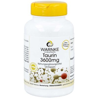 Taurin 3600 mg Kapseln 120stk Taurin 3600 mg Kapseln 120stk