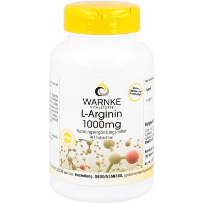 Warnke Vitalstoffe GmbH L-Arginin 1000 mg Tabletten - Nahrungsergänzungsmittel Warnke Vitalstoffe GmbH L-Arginin 1000 mg Tabletten - Nahrungsergänzungsmittel