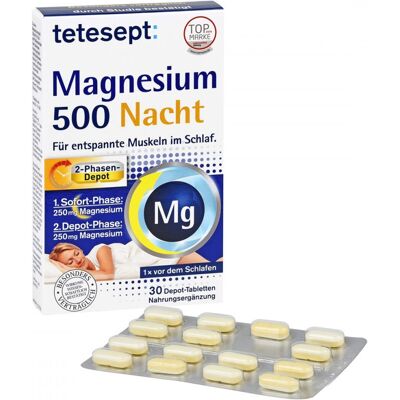 Tetesept Magnesium 500 Nacht Tabletten 30stk Tetesept Magnesium 500 Nacht Tabletten 30stk
