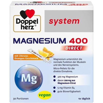 Doppelherz Magnesium 400 Direct system Pellets - Nahrungsergänzung Doppelherz Magnesium 400 Direct system Pellets - Nahrungsergänzung
