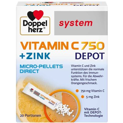 Doppelherz Vitamin C 750 Zink Pulver - Nahrungsergänzungsmittel Doppelherz Vitamin C 750 Zink Pulver - Nahrungsergänzungsmittel