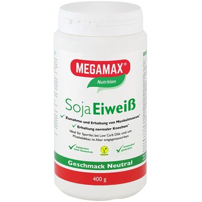 Megamax Soja Eiweiss neutral Pulver 400g Megamax Soja Eiweiss neutral Pulver 400g