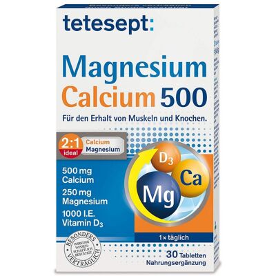 Tetesept Magnesium+calcium 500 Tabletten 30stk Tetesept Magnesium+calcium 500 Tabletten 30stk