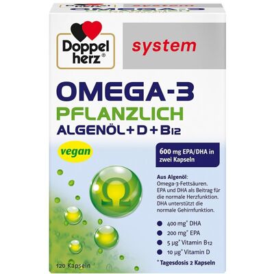 Doppelherz Omega-3 Pflanzliche Kapseln - Omega-3 Nahrungsergänzung Doppelherz Omega-3 Pflanzliche Kapseln - Omega-3 Nahrungsergänzung