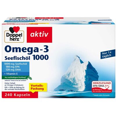 Doppelherz Omega-3 Seefischöl - 240 Kapseln Doppelherz Omega-3 Seefischöl - 240 Kapseln