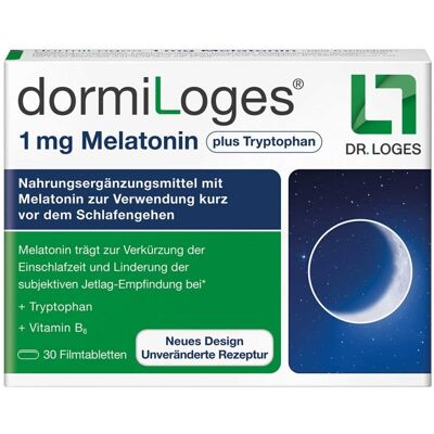 DormiLoges 1 mg Melatonin plus Tryptophan 30stk DormiLoges 1 mg Melatonin plus Tryptophan 30stk