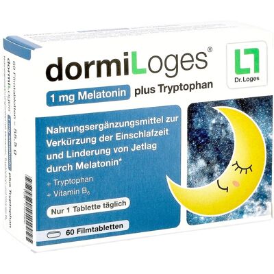 DormiLoges 1 mg Melatonin plus Tryptophan 60stk DormiLoges 1 mg Melatonin plus Tryptophan 60stk