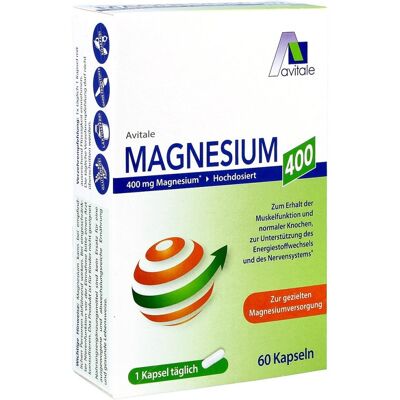 Avitale Magnesium 400 Mg Kapseln 60stk Avitale Magnesium 400 Mg Kapseln 60stk